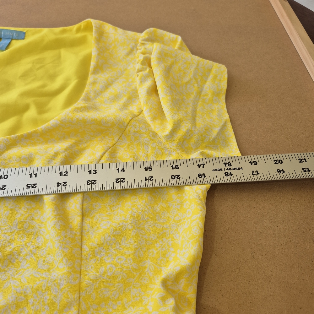 Draper James Sunny Yellow Floral Midi Dress - Picture 5 of 8